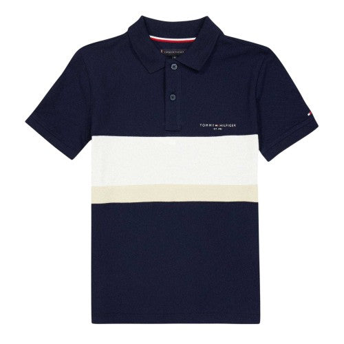 Front - Tommy Hilfiger Childrens/Kids Block Stripe Polo Shirt
