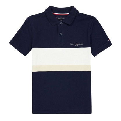 Front - Tommy Hilfiger Childrens/Kids Block Stripe Polo Shirt