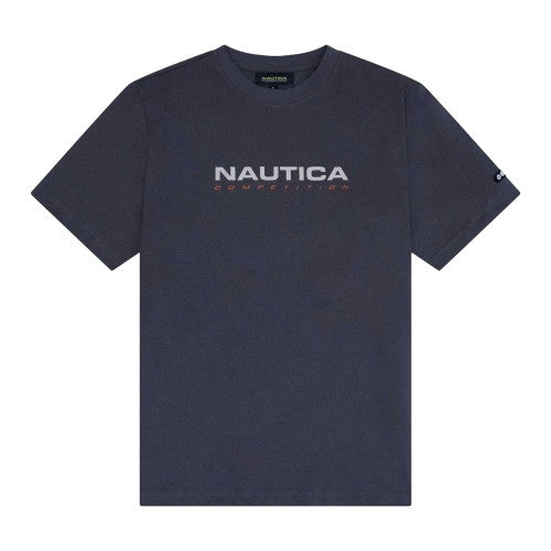 Front - Nautica Mens Wadi Chest Logo Regular T-Shirt