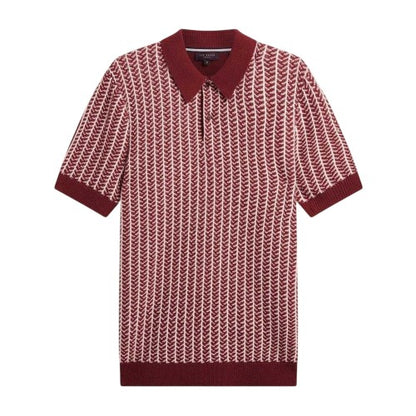 Front - Ted Baker Mens Herringbone Short-Sleeved Polo Shirt