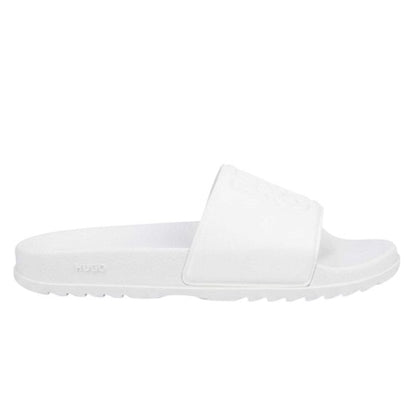 Front - Hugo Boss Womens/Ladies Match It Stacked Logo Flat Sliders