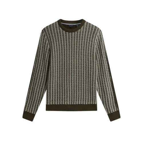Front - Ted Baker Mens Textured Tailored Sweatshirt