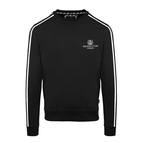 Front - Aquascutum Mens Ribbed Collar Regular Sweatshirt