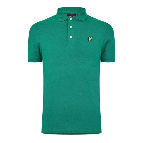 Front - Lyle & Scott Mens Embroidered Logo Cotton Polo Shirt