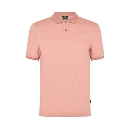 Front - Boss Mens Logo Cotton Short-Sleeved Polo Shirt