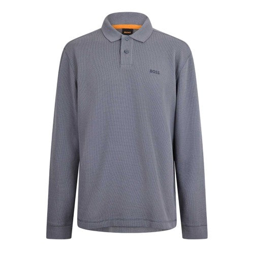 Front - Boss Mens Collared Long-Sleeved Polo Shirt
