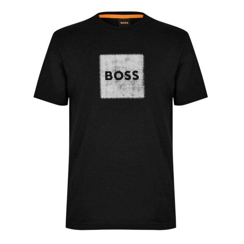 Front - Boss Mens Stitched Cotton Logo T-Shirt