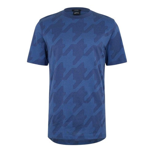 Front - Boss Mens C-Thompson Houndstooth Regular T-Shirt