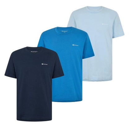 Front - Belstaff Mens Logo Cotton T-Shirt (Pack of 3)