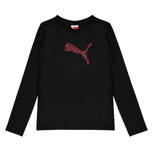 Front - Puma Childrens/Kids Stars Logo Long-Sleeved T-Shirt