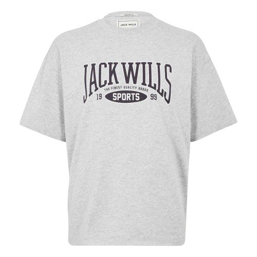 Front - Jack Wills Mens Team Jersey Crew Neck T-Shirt