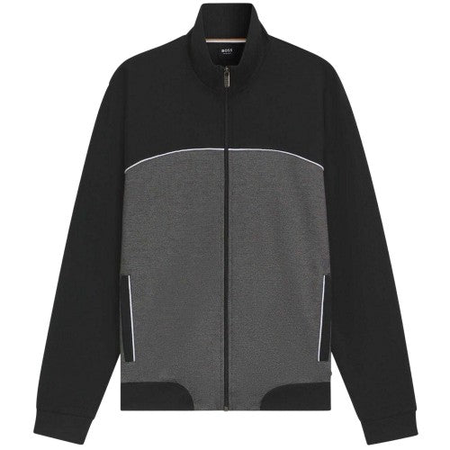Front - Boss Mens Contrast Piping Track Jacket