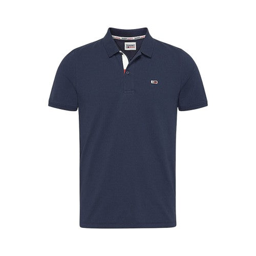 Front - Tommy Jeans Mens Collared Slim Polo Shirt
