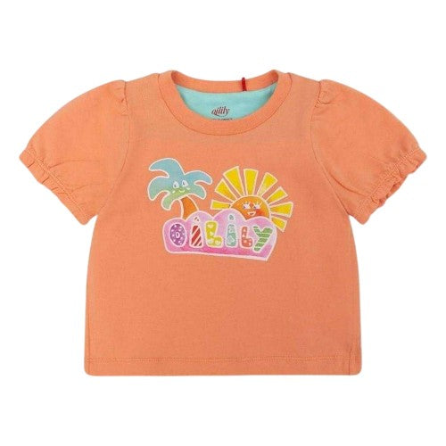 Front - Oilily Girls Gingham T-Shirt