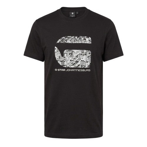 Front - G-Star Mens LA Logo Crew Neck T-Shirt