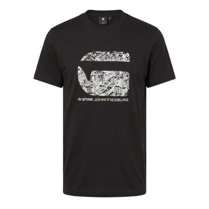 Front - G-Star Mens LA Logo Crew Neck T-Shirt