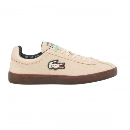 Front - Lacoste Mens Baseshot Suede Trainers