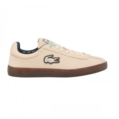 Front - Lacoste Mens Baseshot Suede Trainers