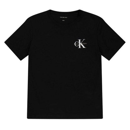 Front - Calvin Klein Childrens/Kids Mono Logo Jersey Crew Neck T-Shirt