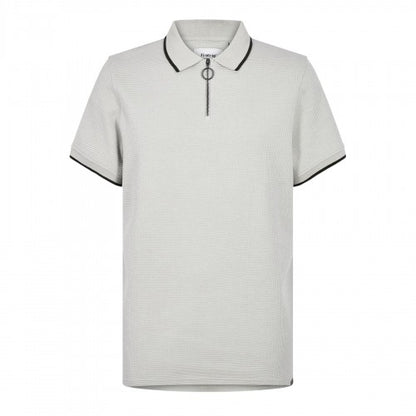 Front - Firetrap Mens Waffle Regular Short-Sleeved Polo Shirt