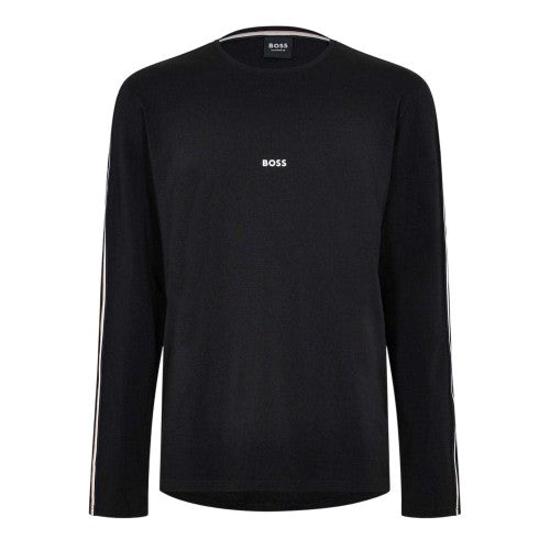 Front - Boss Mens Unique Striped Jersey Long-Sleeved T-Shirt