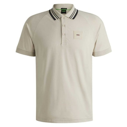 Front - Boss Mens Collared Regular Raglan Polo Shirt