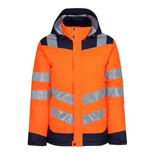 Front - Regatta Mens Hi-Vis Safety Jacket