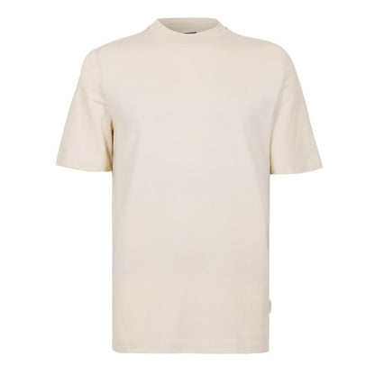 Front - Boss Mens Plain Mock Neck T-Shirt