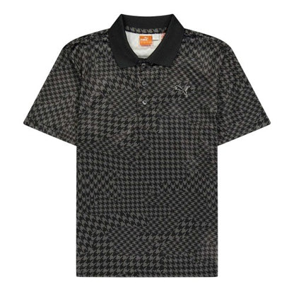 Front - Puma Boys New Wave Camo Polo Shirt