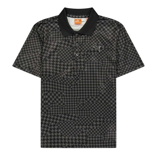 Front - Puma Boys New Wave Camo Polo Shirt