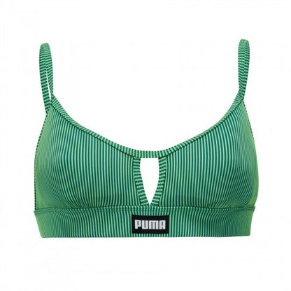 Front - Puma Womens/Ladies Peek A Boo Stripe Bikini Top