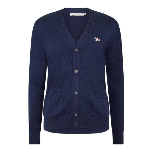 Front - Maison Kitsuné Unisex Adult Embroidered Patch Wool Cardigan