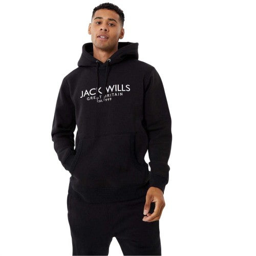 Front - Jack Wills Mens Batsford Logo Hoodie