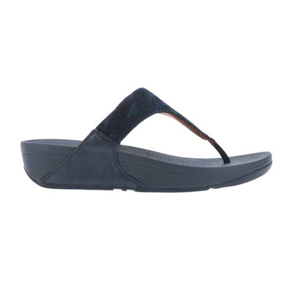 Front - Fit Flop Womens/Ladies Lulu Glitz Toe Post Wedge Sandals