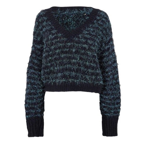 Front - Boss Womens/Ladies Metallic Thread Regular Long-Sleeved Sweater Top