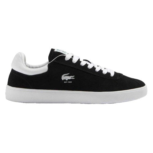 Front - Lacoste Mens Baseshot Suede Trainers