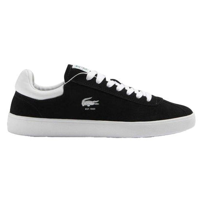 Front - Lacoste Mens Baseshot Suede Trainers