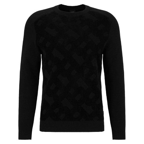 Front - Boss Mens Regular Raglan Long-Sleeved Casual Sweater Top
