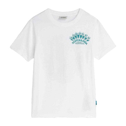 Front - Scotch And Soda Childrens/Kids Artwork Logo T-Shirt
