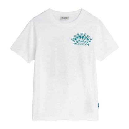 Front - Scotch And Soda Childrens/Kids Artwork Logo T-Shirt