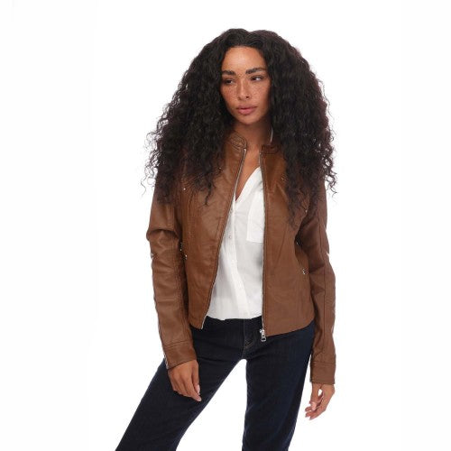 Front - Vero Moda Womens/Ladies Favodona Faux Leather Jacket