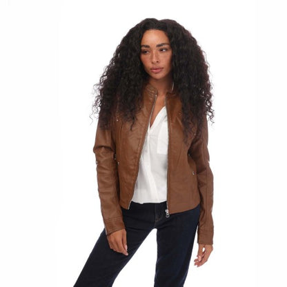 Front - Vero Moda Womens/Ladies Favodona Faux Leather Jacket