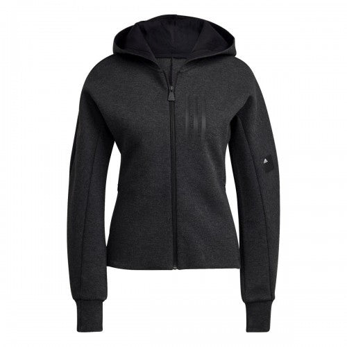 Front - Adidas Womens/Ladies Mission Victory Slim Full Zip Hoodie