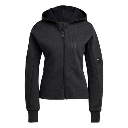 Front - Adidas Womens/Ladies Mission Victory Slim Full Zip Hoodie