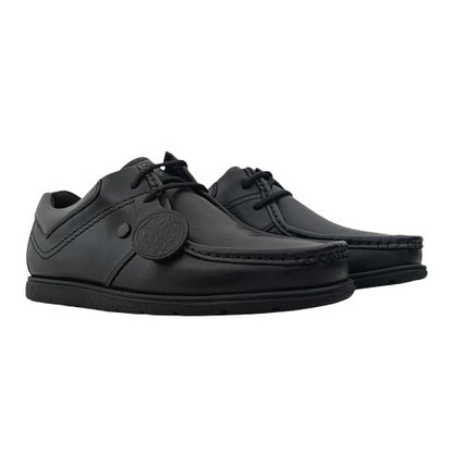 Front - Pretty Green Mens Leather Work Flat Shoes