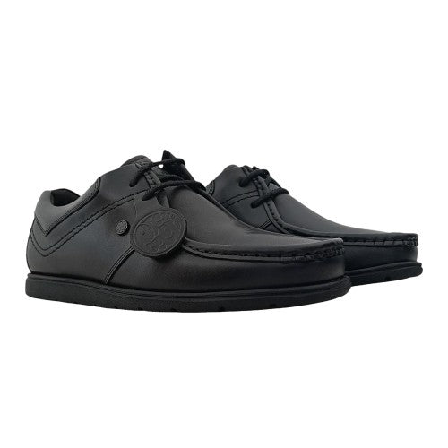 Front - Pretty Green Mens Leather Work Flat Shoes