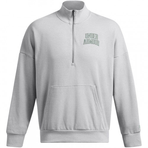 Front - Under Armour Mens Icon Quarter Zip Relaxed Fit Sweatshirt