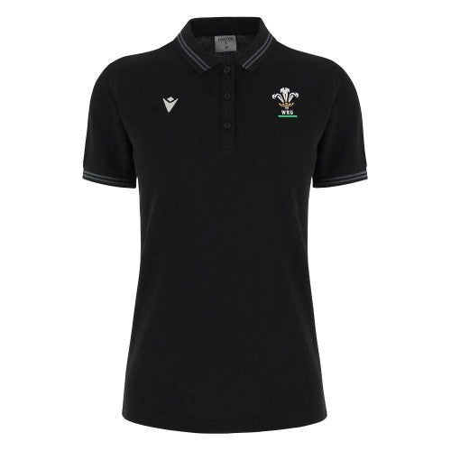 Front - Macron Womens/Ladies 2024 Wales RU Polo Shirt