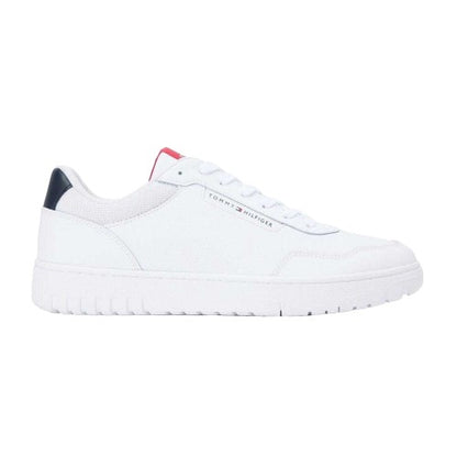 Front - Tommy Hilfiger Mens Basket Core Lt Leather Trainers