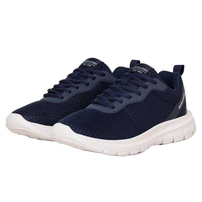 White - Side - Jack And Jones Mens Mesh Lace Up Trainers
